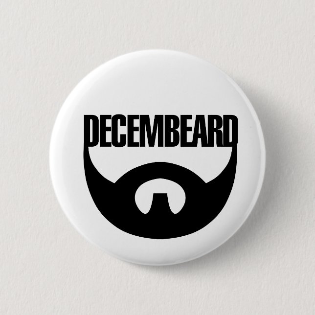 Decembeard 6 Cm Round Badge (Front)