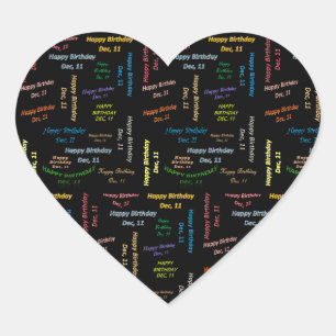 December, 11 Birthday Sticker