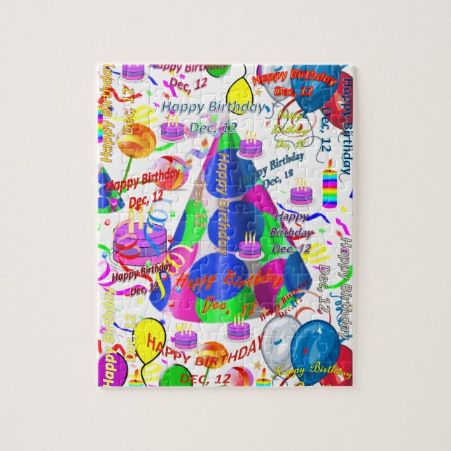 December, 12 Birthday Jigsaw Puzzle (Vertical)