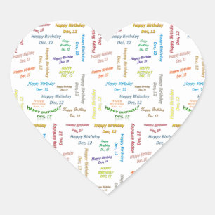 December, 12 Birthday Sticker