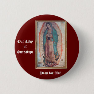 December 12 Our Lady of Guadalupe 6 Cm Round Badge