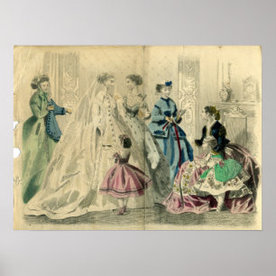 December 1866 Fashion Plate Poster