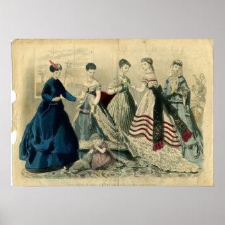 December 1867 Fashion Plate Poster