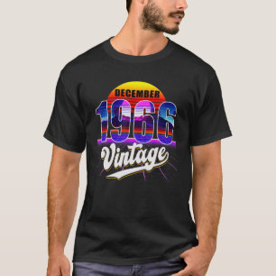 December 1966 Retro 55Th Birthday Vaporwave 50'S S T-Shirt