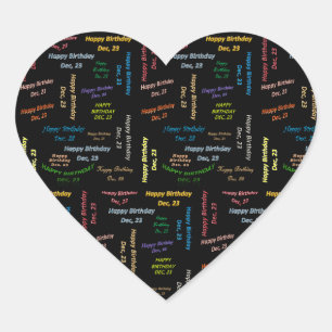 December, 23 Birthday Sticker