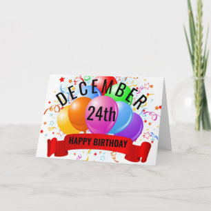 December 24th Birthday Card