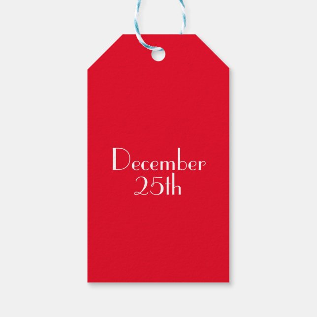 December 25th Gift Tags (Back)