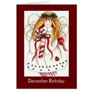 December Angel Birthday Card