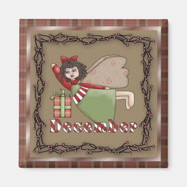 December Angel / Fairy Month Magnet (Front)