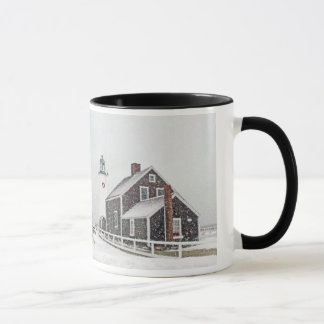 December at Scituate Light Mug