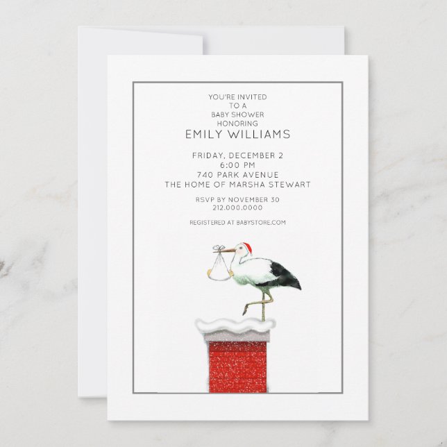 December Baby Shower Invitations (Front)