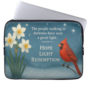 December Bible Verse Hope Joy Love Redemption  Laptop Sleeve