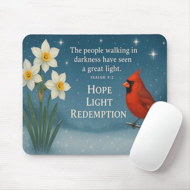 December Bible Verse Hope Joy Love Redemption  Mouse Pad (With Mouse)