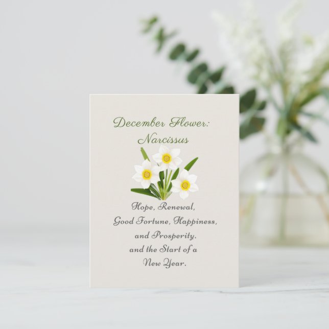 December Birth Month Flower Narcissus Elegant     (Standing Front)