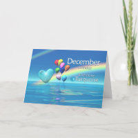 December Birthday Turquoise Heart