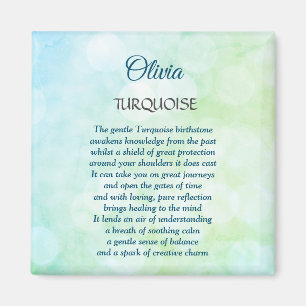 December Birthstone Turquoise design  Magnet