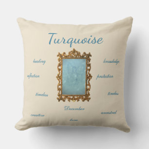 December Birthstone Turquoise Fairy Cushion