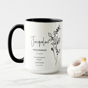 December Bridesmaid   Holly Berry Birth Flower Mug
