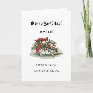 December christmas birthday funny pun holiday card
