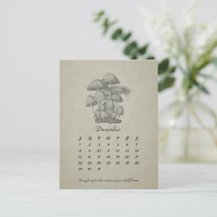 December Customisable Mushroom Vintage 2024 Card