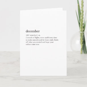 December definition hoiday card
