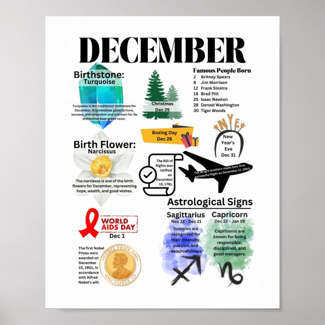 December Fun Facts Poster (Front)