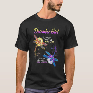December Girl Moon Dragonfly Birthday T-Shirt