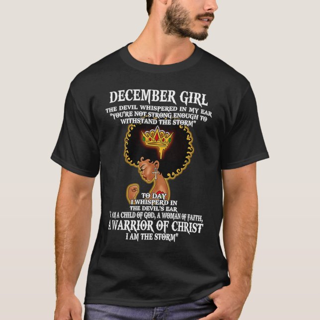 December Girl The Devil Whispered In My Ear  Queen T-Shirt (Front)