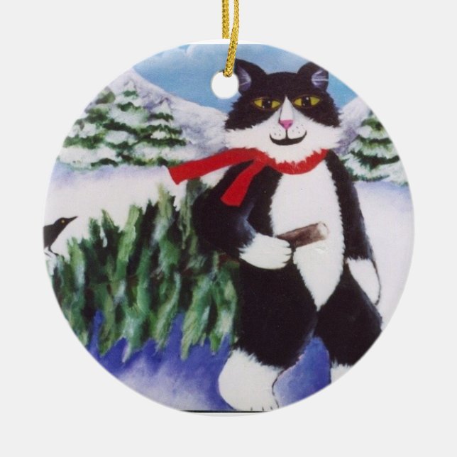 DECEMBER HUNTER CERAMIC TREE DECORATION (Front)