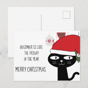 December is like the FRIDAY of the Year Custom Holiday Postcard