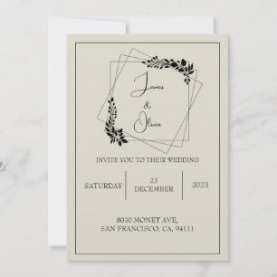 "December Love Story" Customisable Wedding Invitation