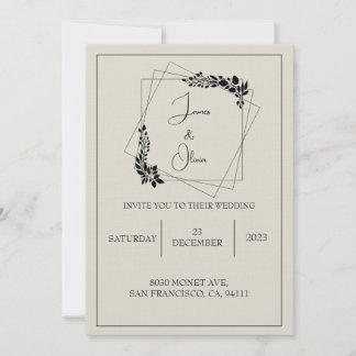 "December Love Story" Customisable Wedding Invitation