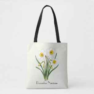 December Narcissus Flowers Tote Bag