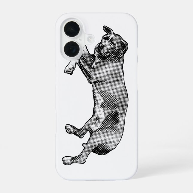 December Notes, Dog Asleep iPhone 16 Case (Back)
