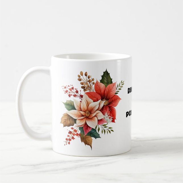 DECEMBER - POINSETTIA COFFEE MUG (Left)
