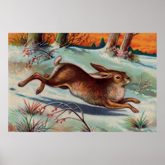 December Rabbit Large Poster (Front)