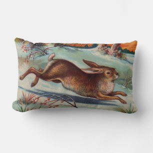 December Rabbit Lumbar Pillow