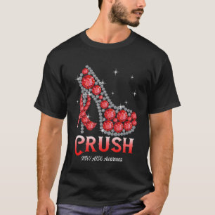 December Red Ribbon High Heel Warrior HIV AIDS Awa T-Shirt