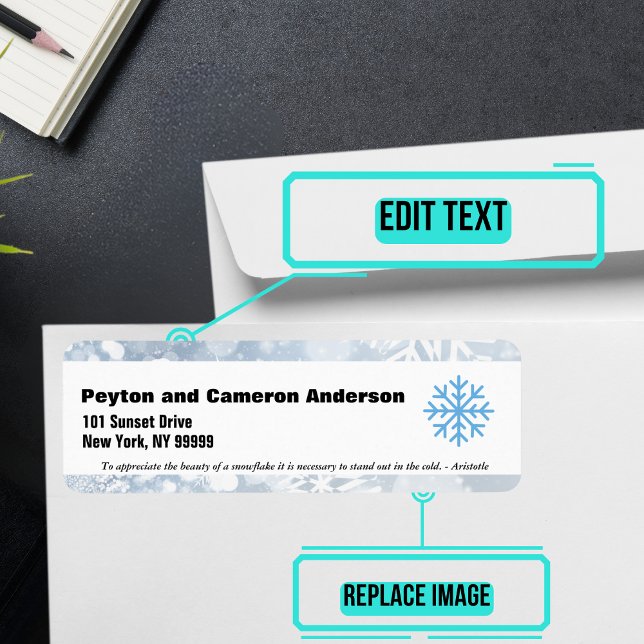 December Themed Personalised Return Address Label (Please enjoy our mailing labels. There is one for every month.)