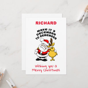 December to remember custom Christmas Card