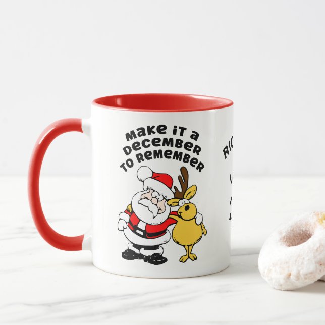 December to remember custom mug (With Donut)