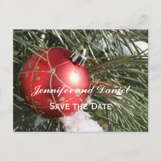 December Wedding Announcement Card