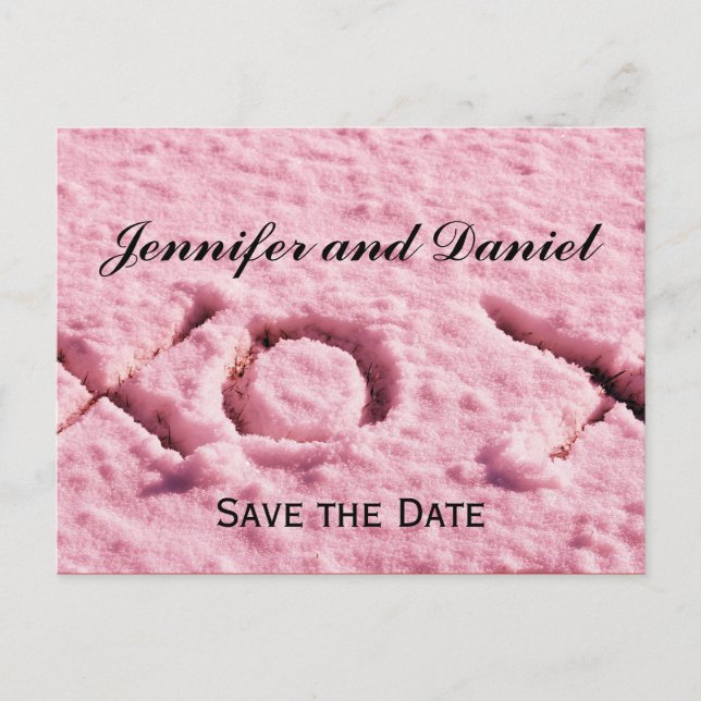 December Wedding Announcement Card (Front)