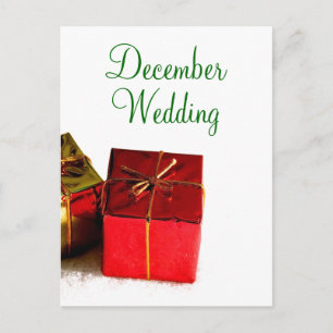 December  Wedding Announcement Postcard