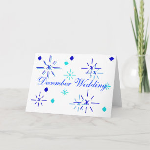 December Wedding Blank Card - Customisable