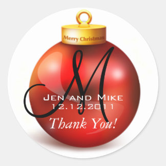 December Wedding Thank You Stickers