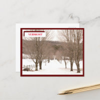 December White Snow Green Mountains Vermont
