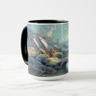 December Winter Snow Scene Seasonal Holiday Mug