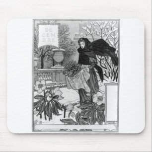 Decembre - Eugene Grasset - 1895 Mouse Pad