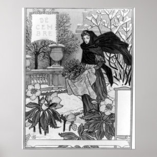 Decembre - Eugene Grasset - 1895 Poster